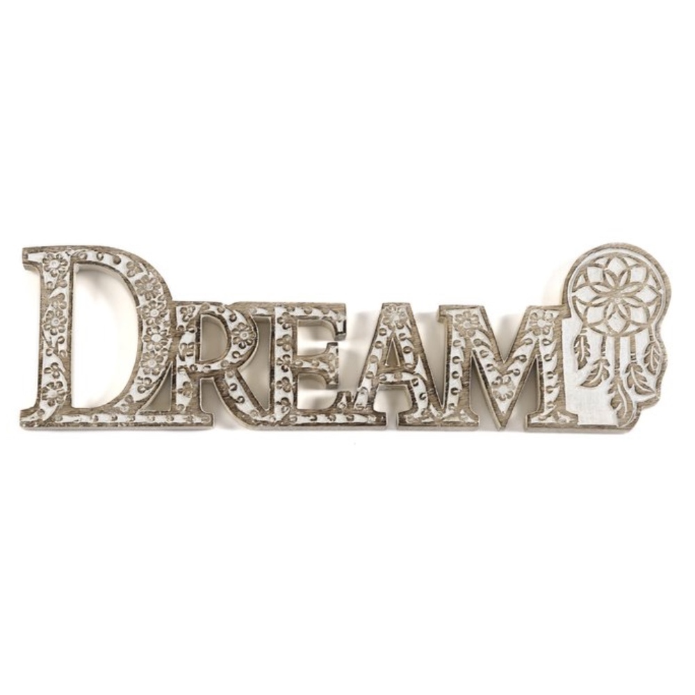 Dream Elysium White Wash Mango Wood Wall Decor